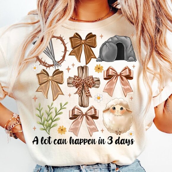 Tops - A lot Can Happen in 3 Days Christian Coquette Tee